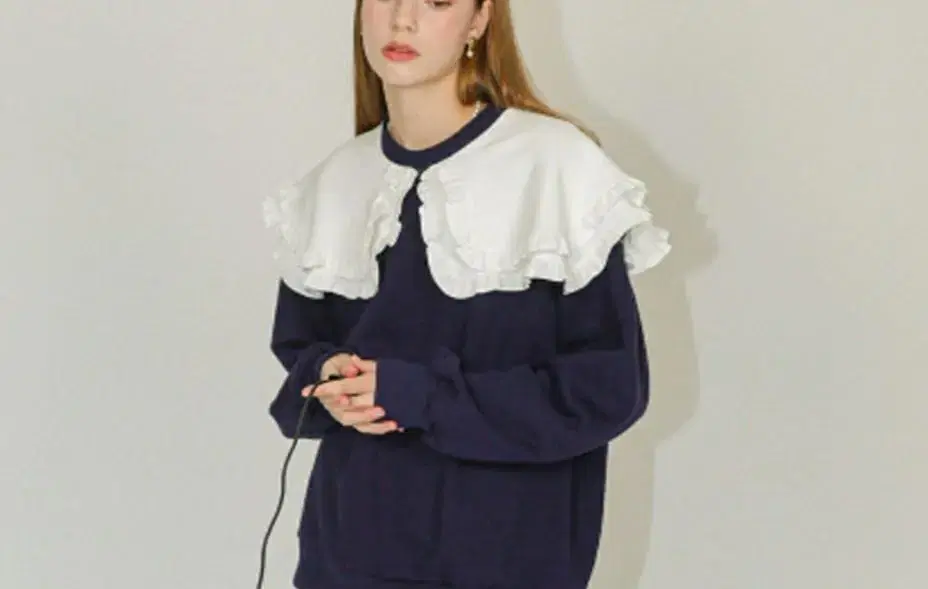 랭앤루 CUTIE SWEAT SHIRT (큐티)_02/네이비