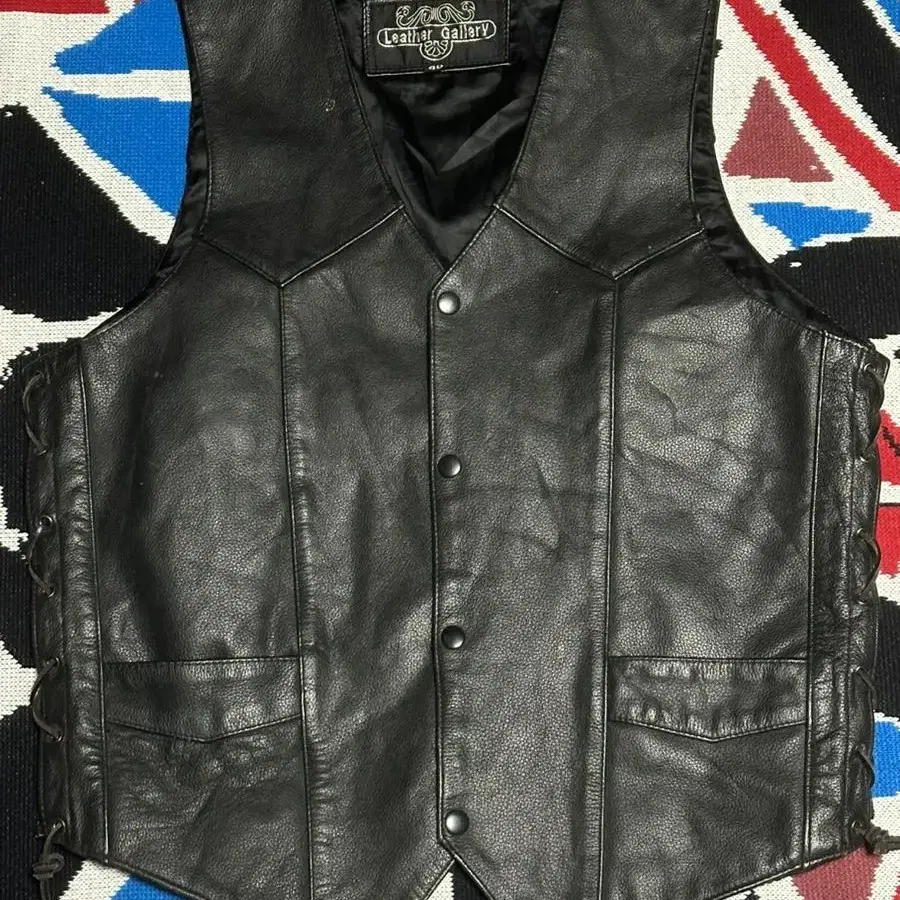 Vintage western leather vest