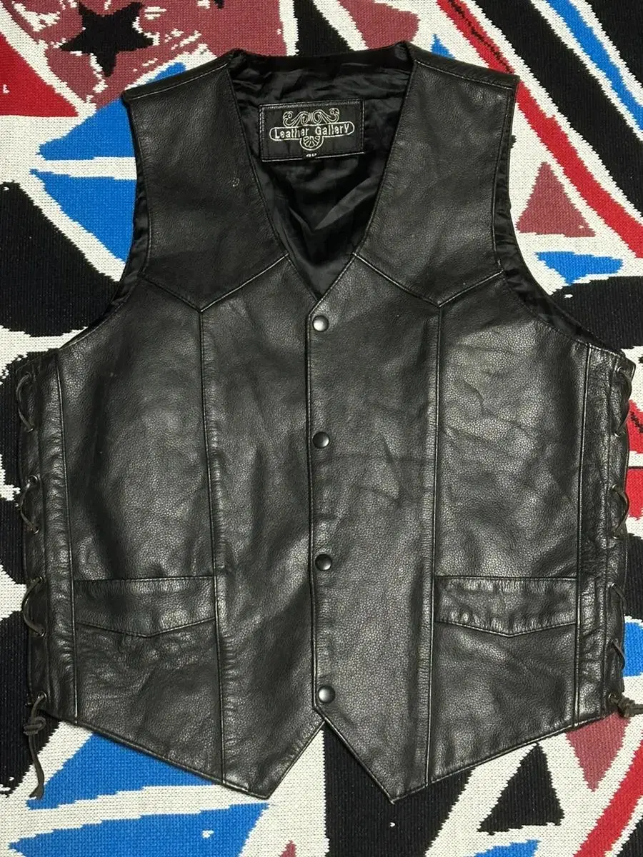 Vintage western leather vest