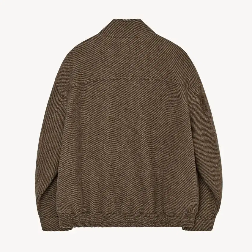 문달 Wool Blouson in Brown