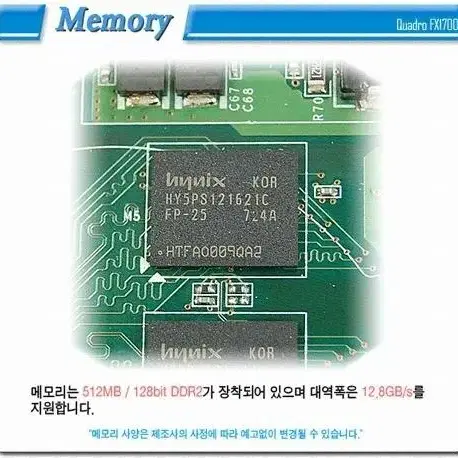 Quadro FX1700 512MB 그래픽카드 (재고 1개)