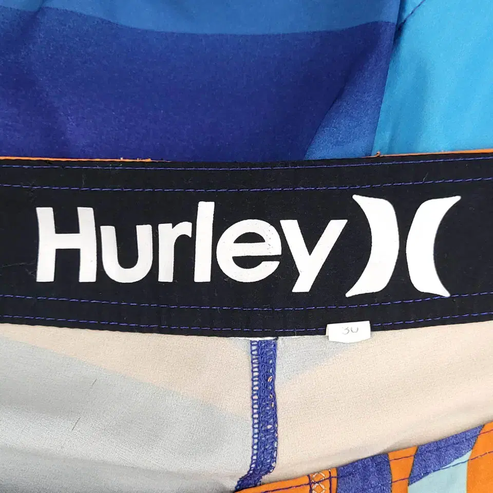 HURLEY 헐리 블루톤 오렌지 그라데이션 풀프린팅 글리터자수 팬텀 서퍼