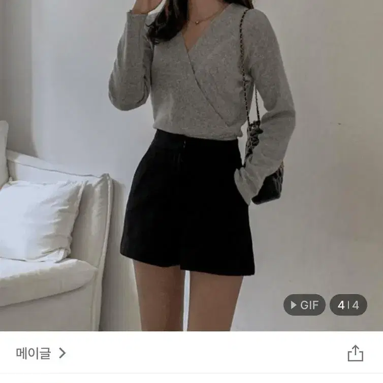 메이글 아리 기모 숏 팬츠 블랙 S