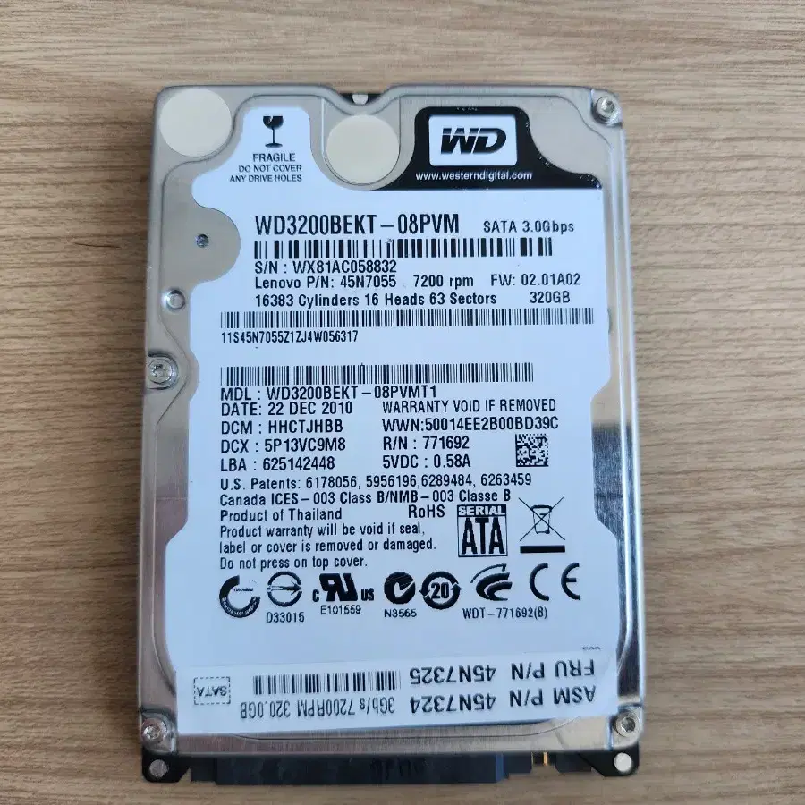 [노트북 HDD] 1TB,750,500GB 2.5인치 하드디스크 판매