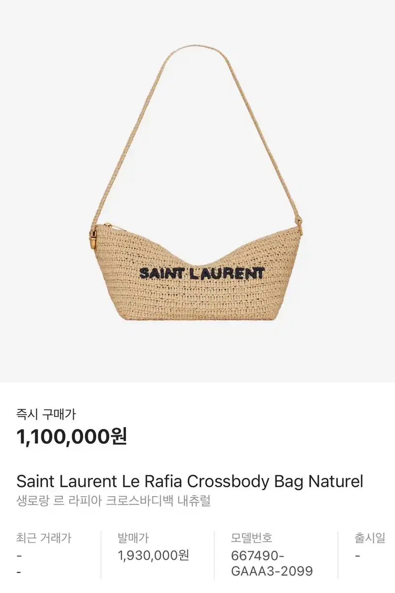 Saint Laurent Le Raffia Crossbody Bag Natural sell does.