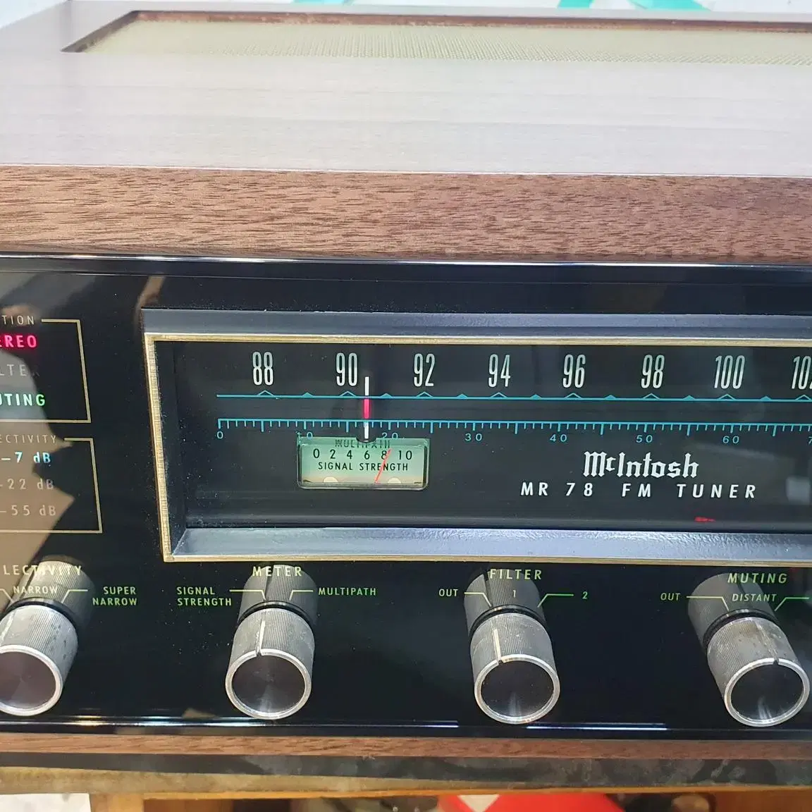 (명기)매킨토시(Mcintosh) MR78 FM튜너/신품우드케이스