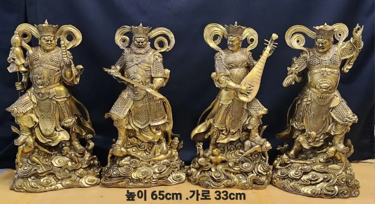 황동 사천왕  불상 (높이  65cm )