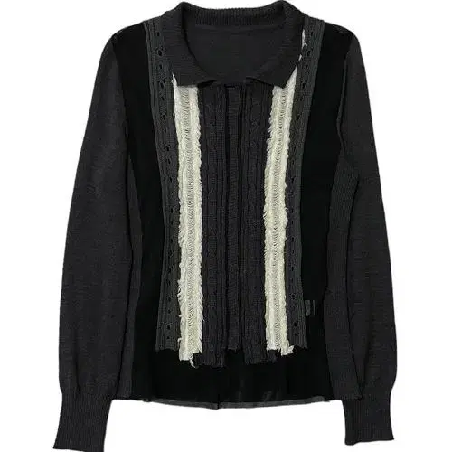 seethrough detail cardigan