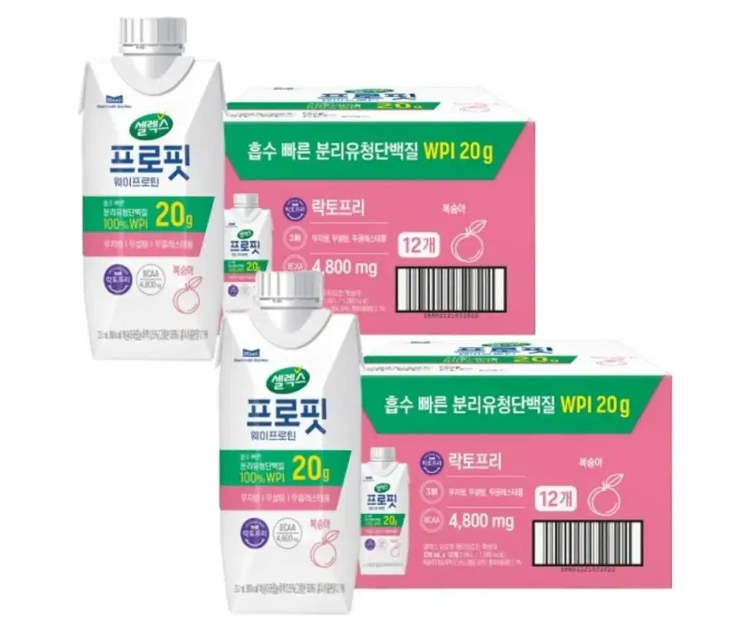 셀렉스 프로핏 웨이프로틴 복숭아 단백질 드링크 330ml 24팩