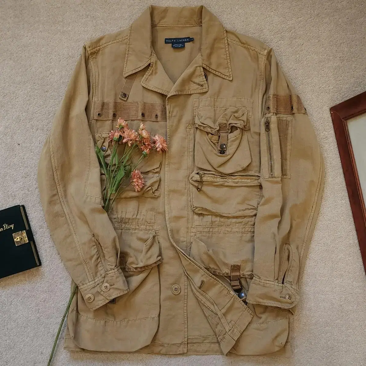 Polo Ralph Lauren Women's Fish Hunting Pocket Sportsman Linen Field Jacket 6