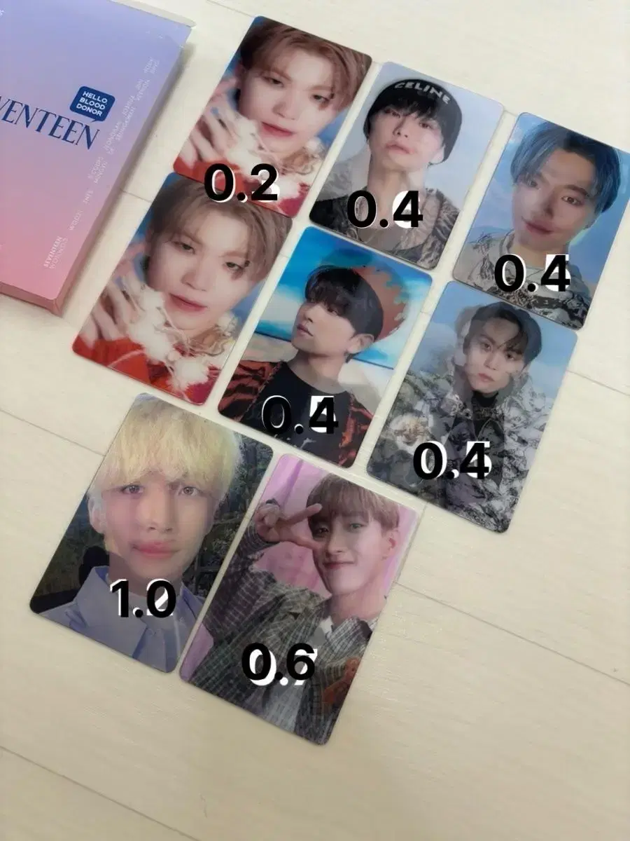 Seventeen Blood Donation Photocard wts (Woozi, Jeonghan, Hoshi, Dino, Joshua, Seungkwan, DK)