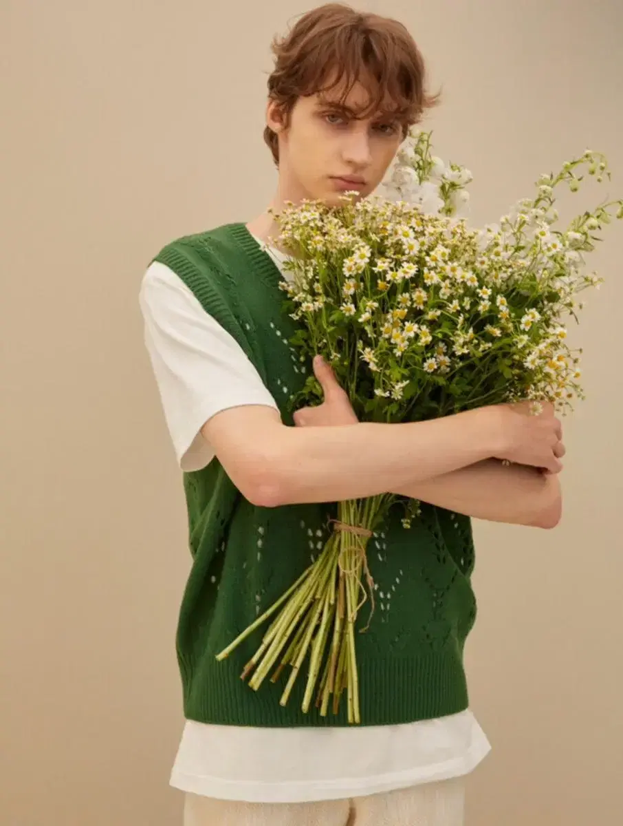 Stu Y Cutting Knit Vest Green 니트베스트  os