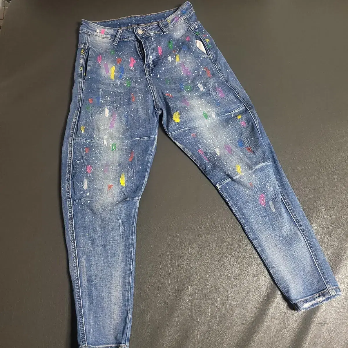 Vintage Painted Denim Pants Jeans