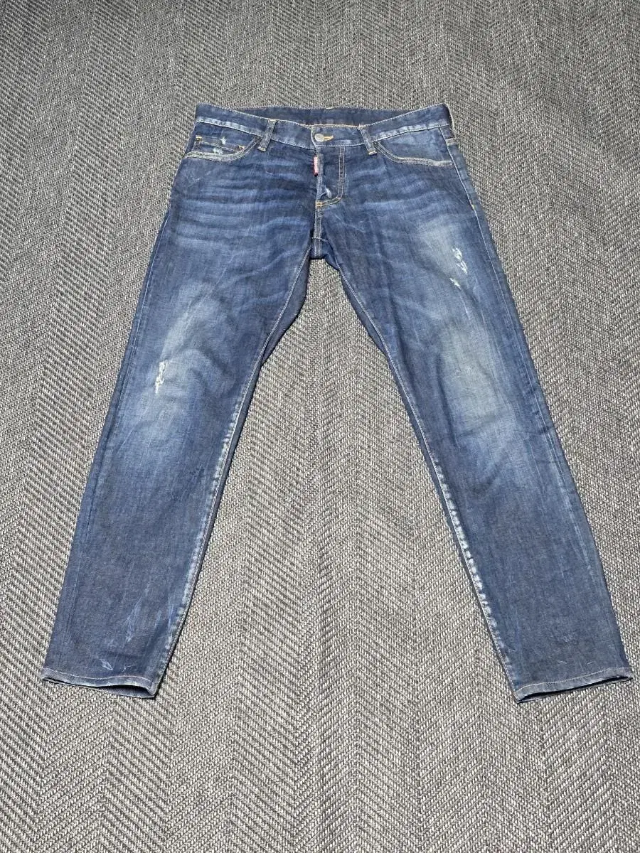 (46)Disqualified2 bloo Washed Leather Tab Slim Jean