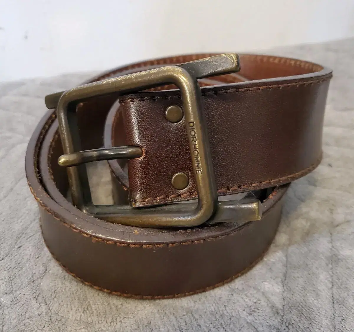 Genuine Dior Homme H leather belt (size 75)