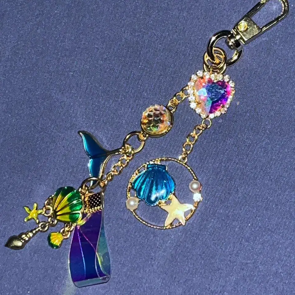 Y2k Crystal Mermaid Keyring/handmade키링