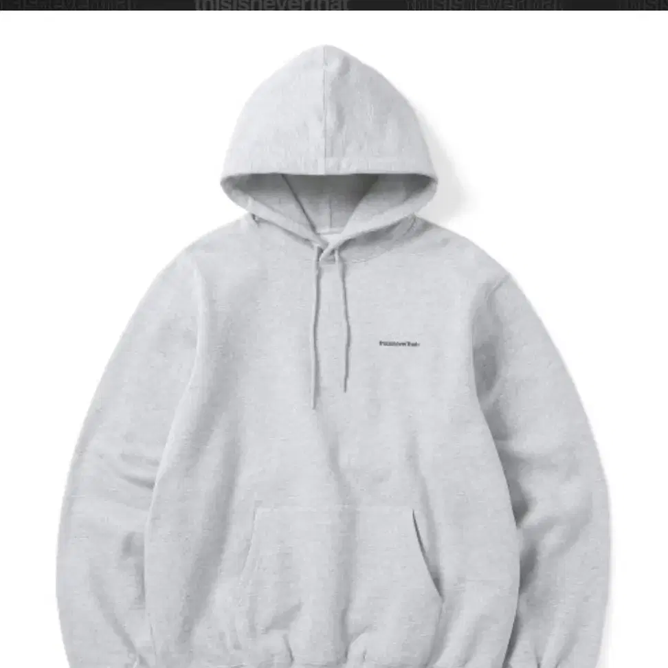 디스이즈네버댓 Basic T-Logo Hoodie Heather Grey