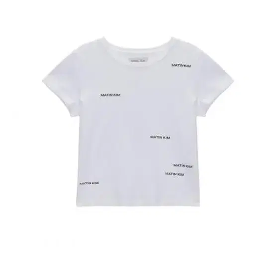 마뗑킴 크롭 반팔 MATIN SMALL LOGO CROP TOP