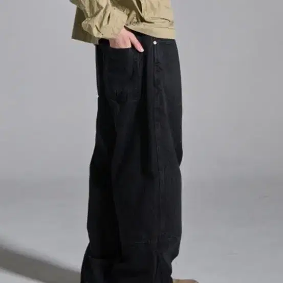 노운 maxi wide denim pants(black) 0사이즈