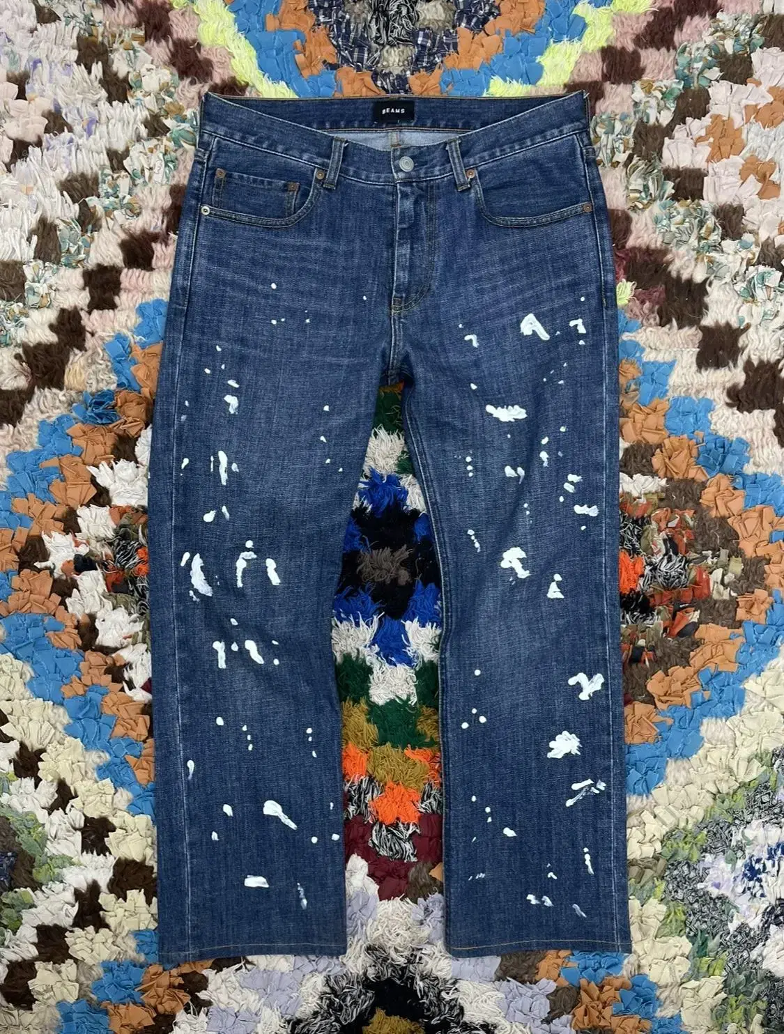 Beams Painted Denim Pants