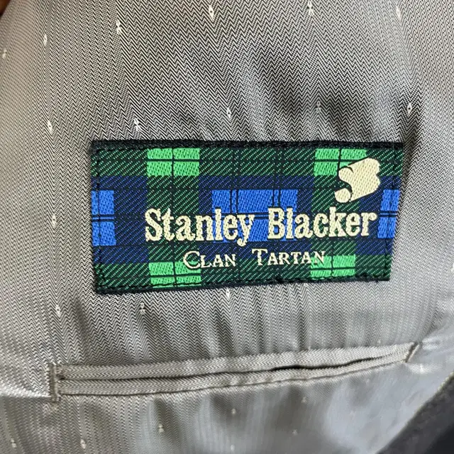 stanley Blacker 브라운 윈도우체크 블레이져