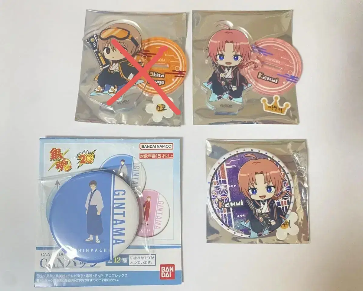 Kamui Okita Sogo Shinpachi acrylic stand sells can badges