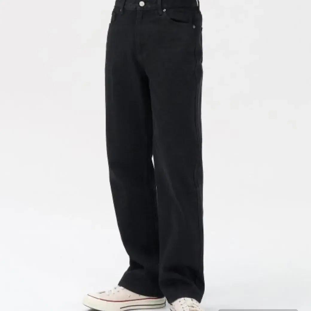 L 와이드 데님 팬츠 (BLACK) WIDE DENIM PANTS (BL