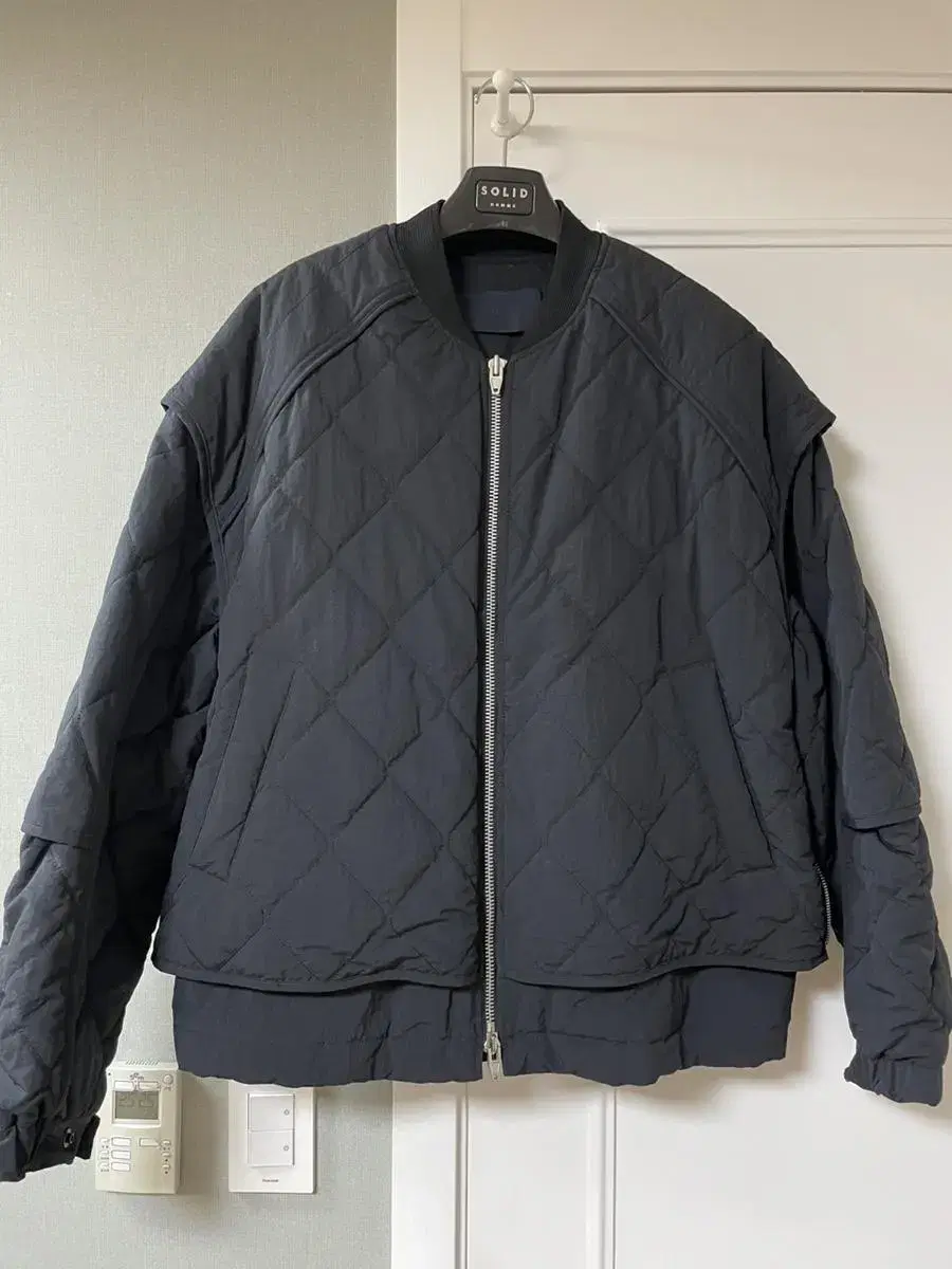 [44] Junge Quilted Bomber Jumper Jacket