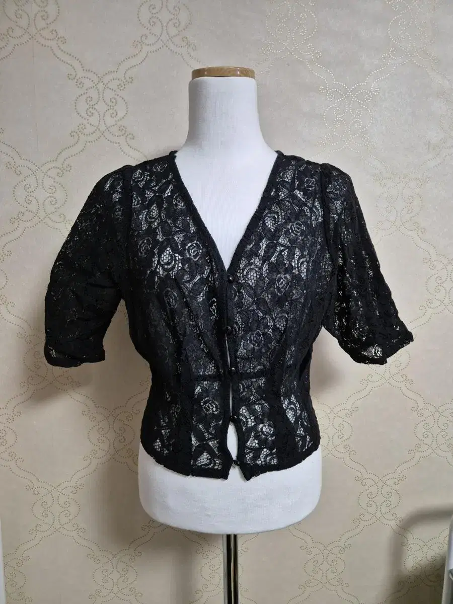 Black Morrigan Vintage Lace Cardigan