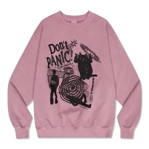 Mahagrid Pigment Panic Cat Punk Pink Sweatshirt Knit Tops