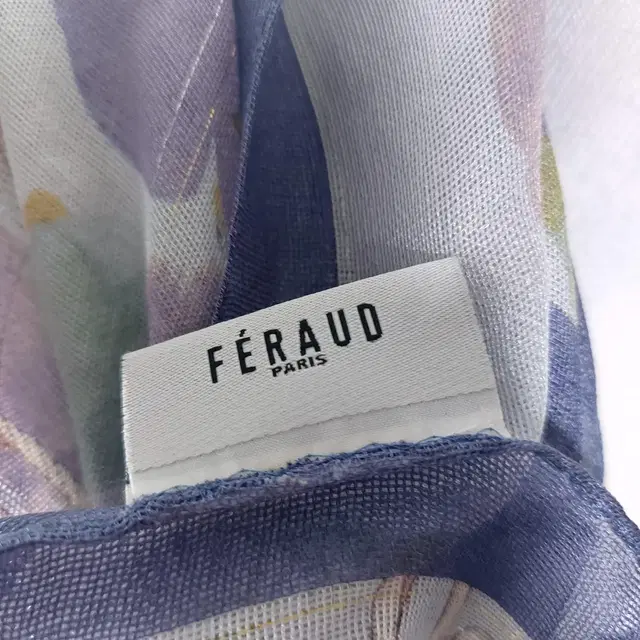 FERAUD 여성스카프 실크100% 퍼플 롱스카프 머플러