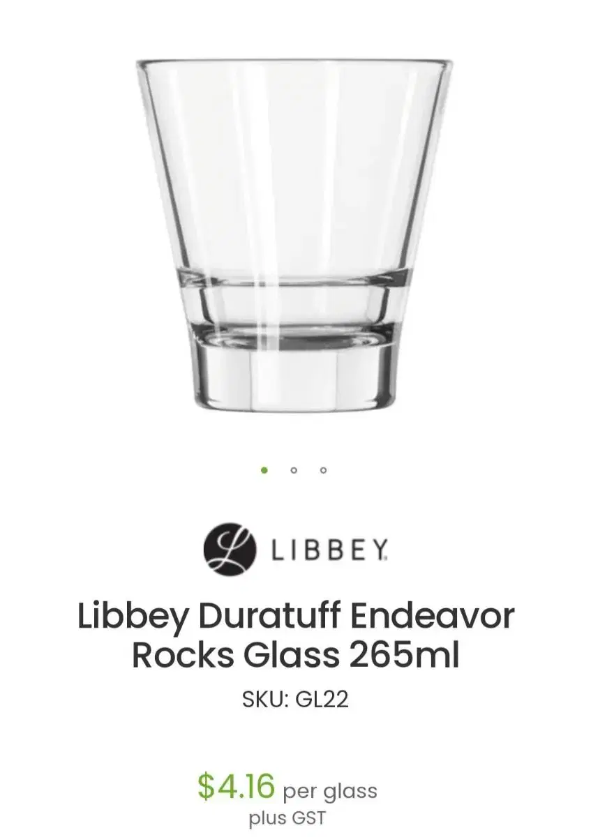 Libbey duratuff 컵