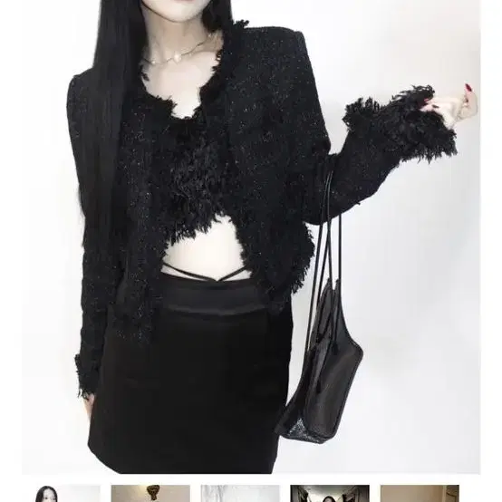 미애 트위드자켓 posh tweed jacket black