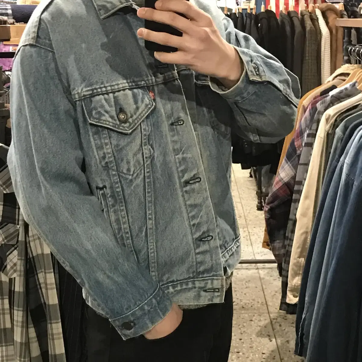 90s levis 리바이스 usa 70507 데님 트러커 자켓