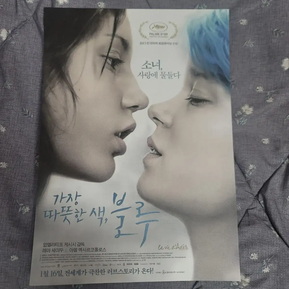 The warmest color, bloo movie pamphlet poster