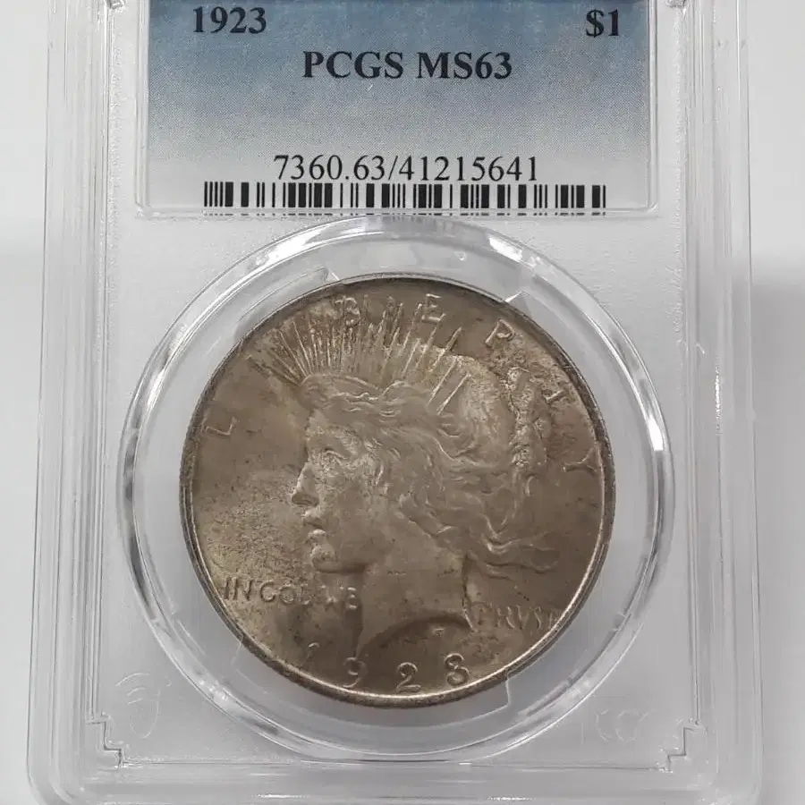 1923년 미국 필라델피아조폐청 피스달러 PCGS MS63 미사용 은화