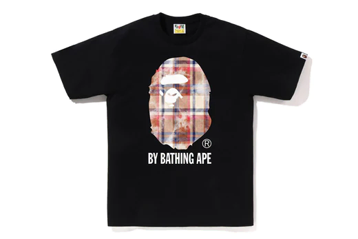 [Overseas] Vape Bleach Check Vayting Ape Short Sleeve T-Shirt 24SS