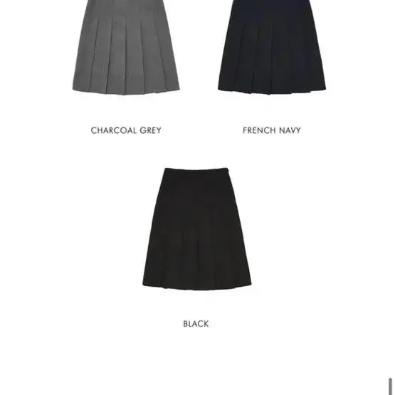 던스트 WOOL MIDI PLEATED SKIRT CHARCOAL GRE