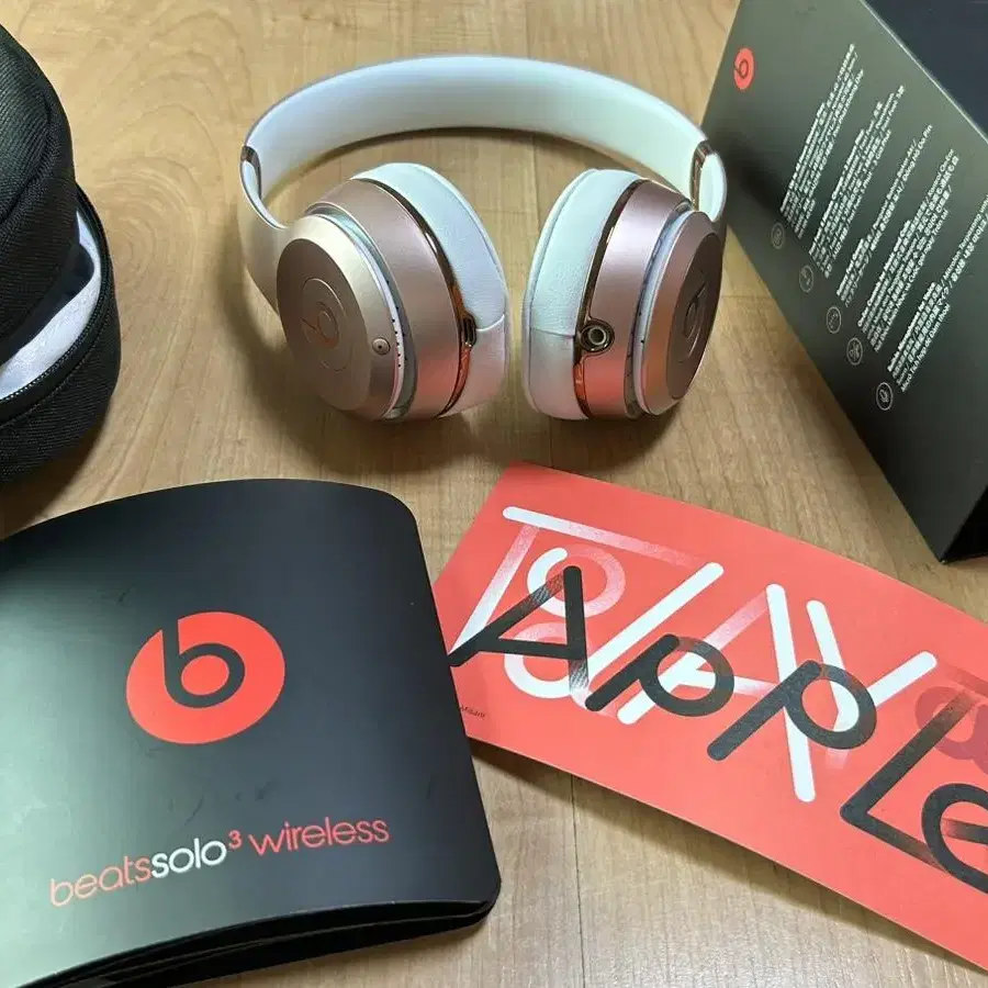 beats solo3 wireless 헤드셋 로즈골드