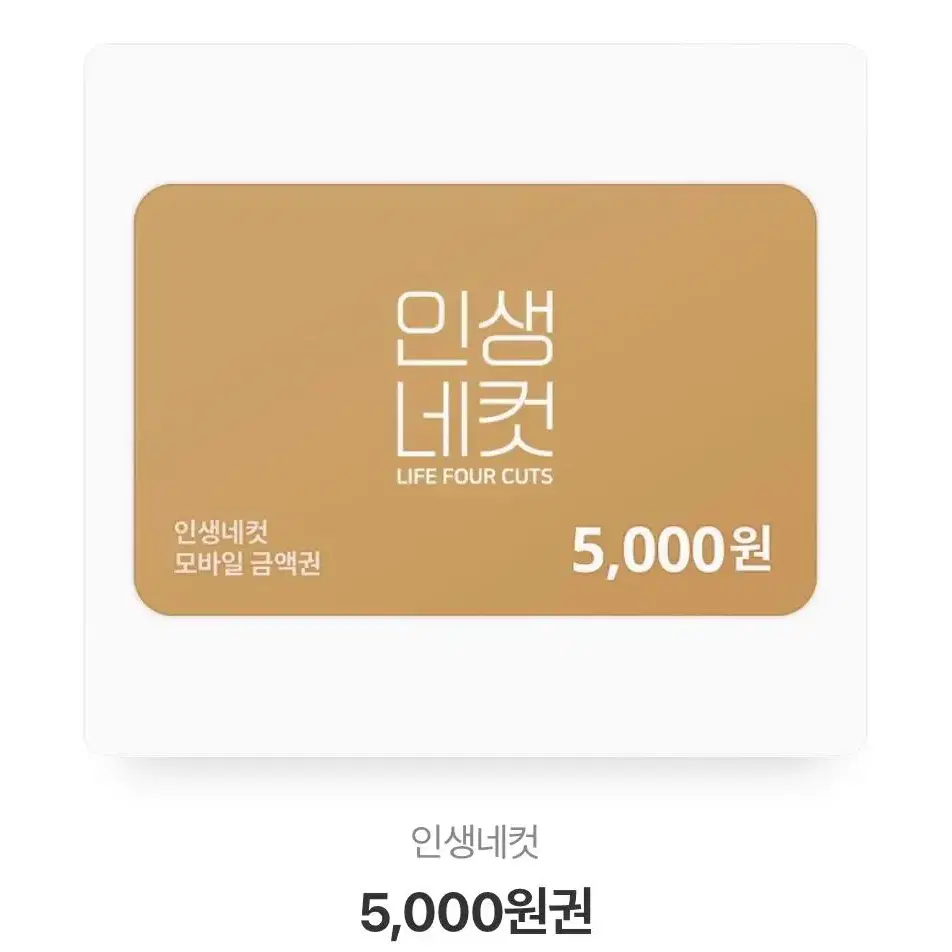 인생네컷 5000원권