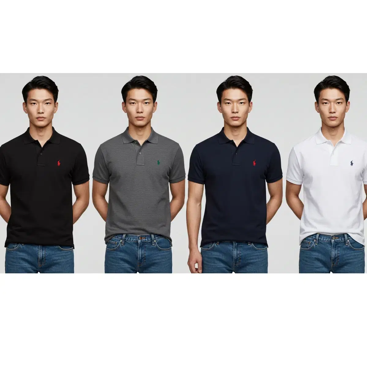 정품)새상품 폴로 PK반팔 카라티 커스텀슬림핏