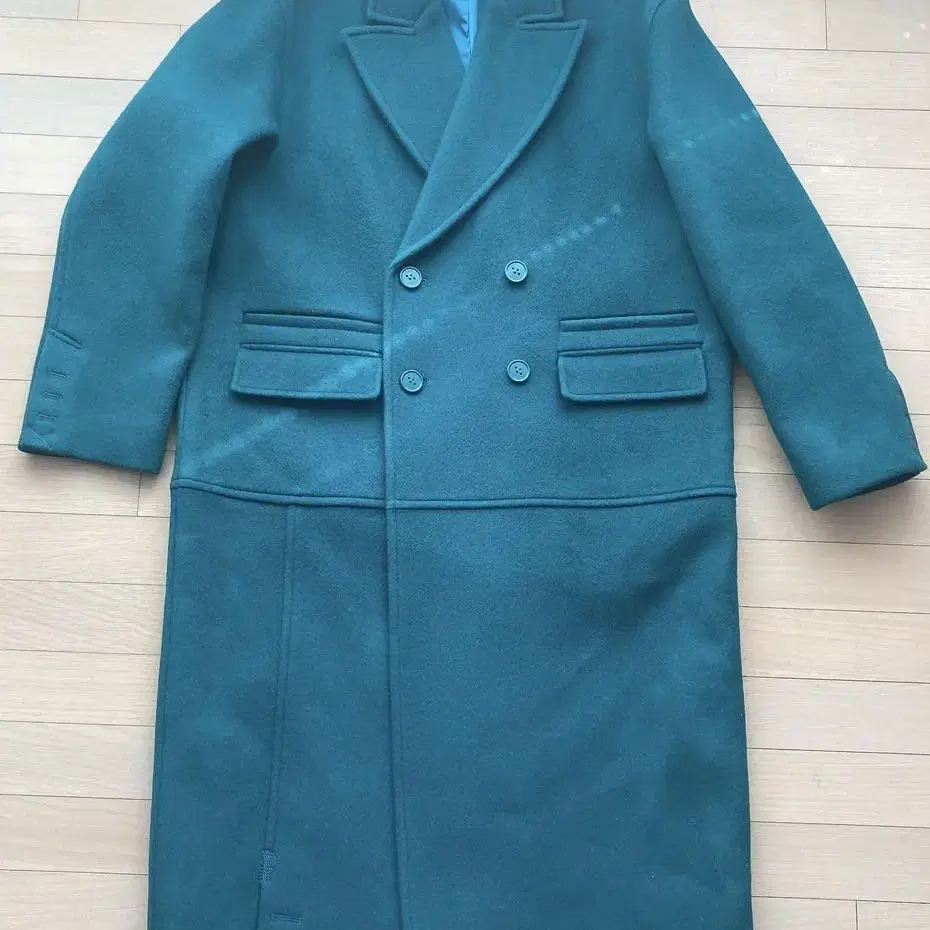 아더에러 Drop shoulder double coat Green