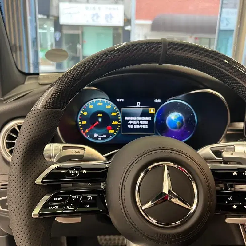 벤츠 AMG 잠자리카본핸들 순정형 D컷 glc . Gle