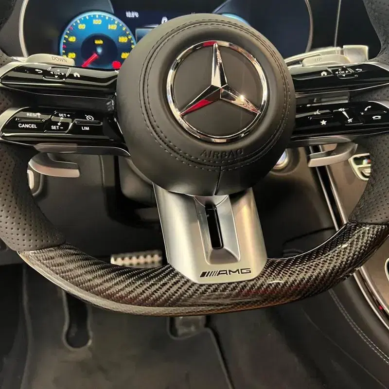 벤츠 AMG 잠자리카본핸들 순정형 D컷 glc . Gle