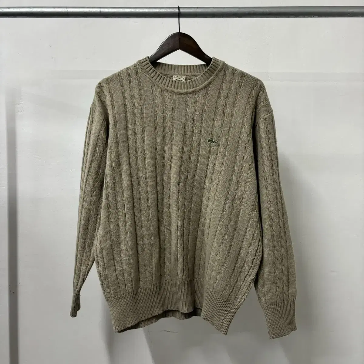 Lacoste Pretzel Cable Wool Knit(100) Quick sale