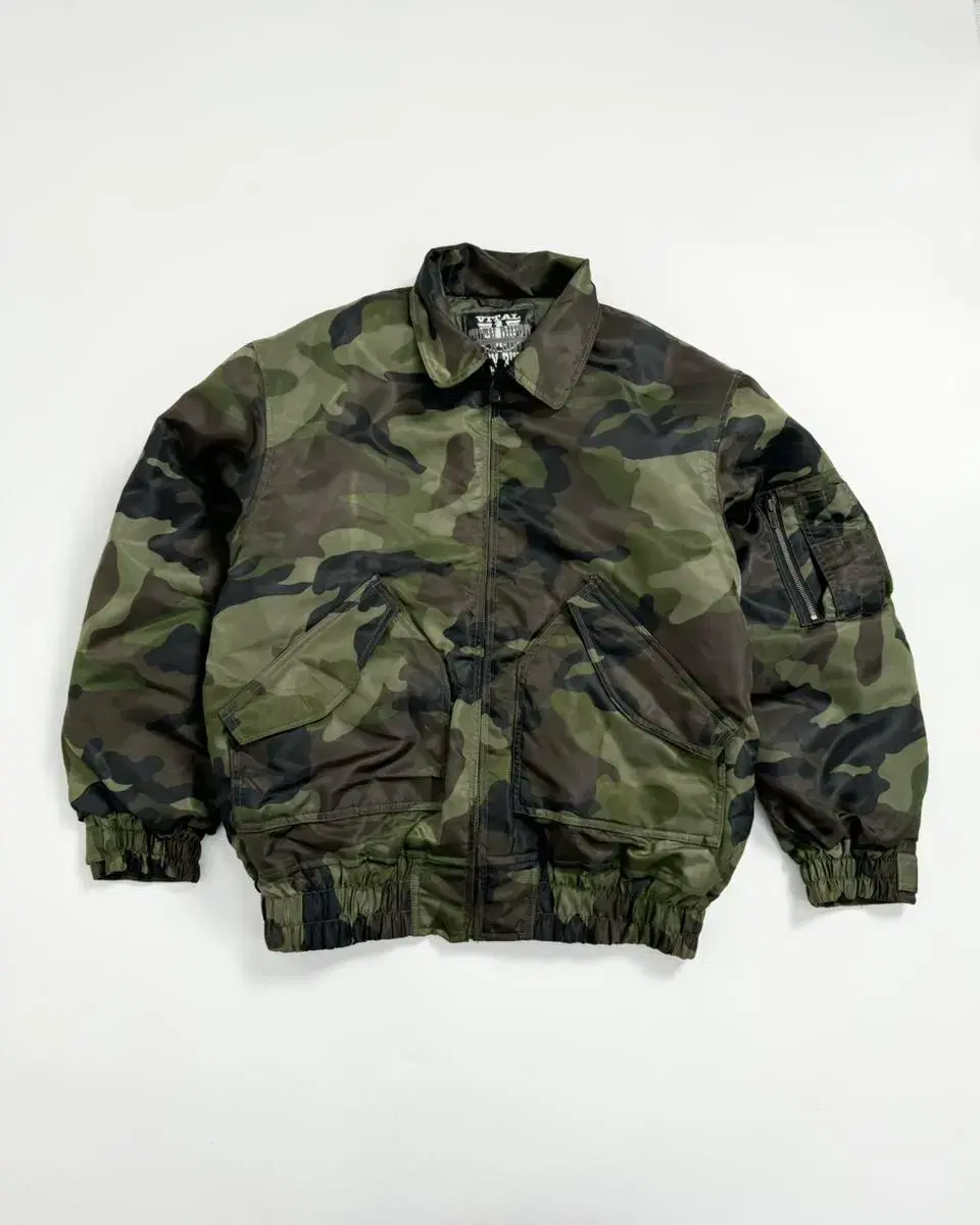 Vintage camouflage bomber jacket