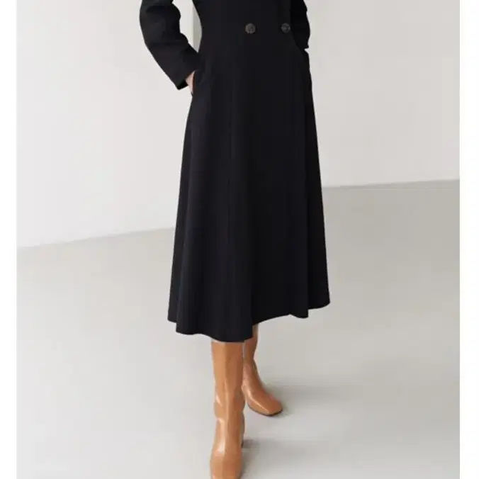 모한 원피스 MOHAN shawl collar dress