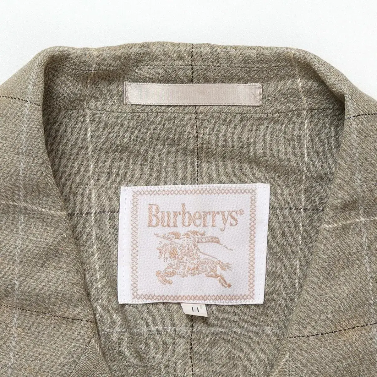 Burberrys 3B Linen Checkered Blazer