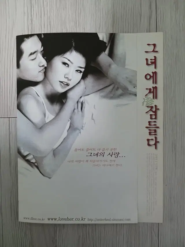 김태현 이주현 그녀에게잠들다(2001년)전단지(2단)