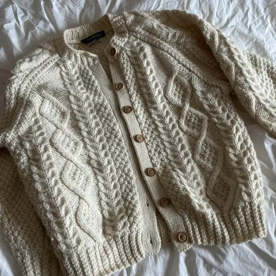 NEW YORKER 아이보리가디건(hand knit) 빈티지